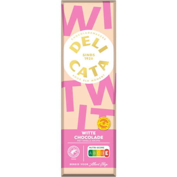 Delicata Reep Witte Chocolade met Vanille Aroma - Albert Heijn