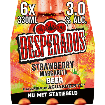 Desperados Strawberry Margarita Bier Fles 6 x 330ml - JUMBO
