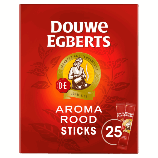 Douwe Egberts Aroma rood oploskoffie sticks - PLUS