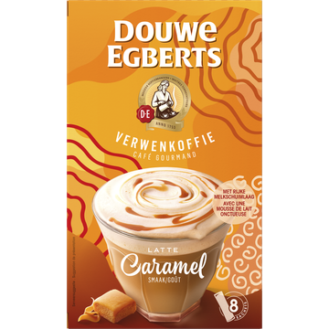 Douwe Egberts Verwenkoffie Latte Caramel oploskoffie - JUMBO