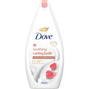 Dove Soothing Caring Bath Badcrème Amandelolie & Hibiscus - JUMBO