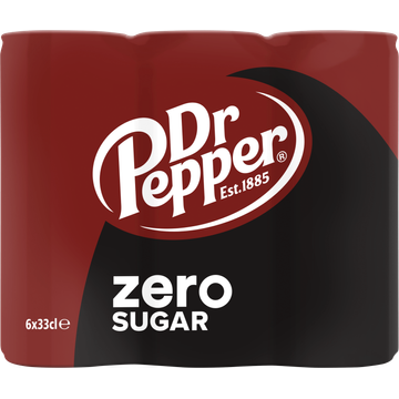 Dr Pepper Zero 6 x 330ml - JUMBO