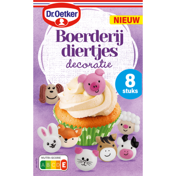 Dr. Oetker Boerderij Diertjes Decoratie 8 Stuks - JUMBO