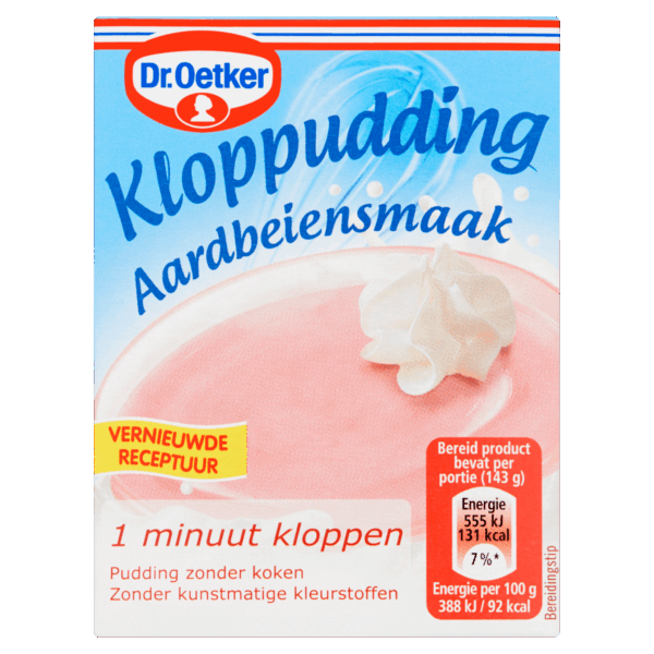 Dr. Oetker Kloppudding Aardbeiensmaak - PLUS