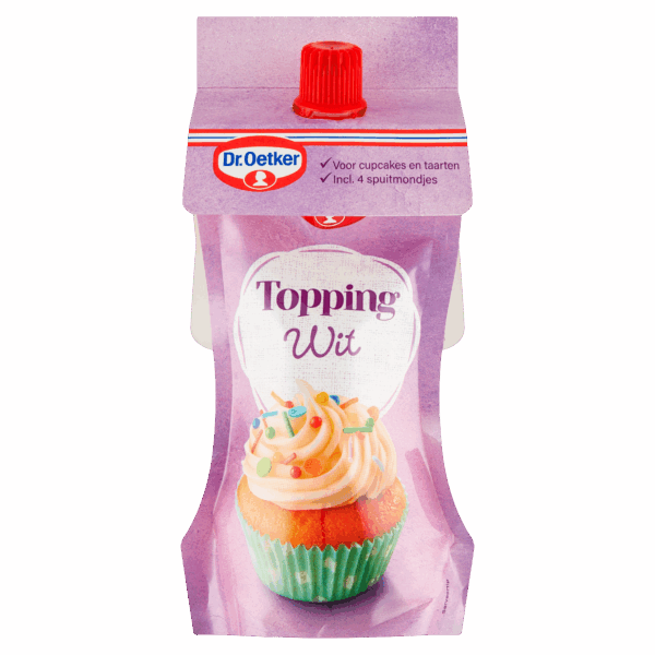 Dr. Oetker Topping wit taart versiering - PLUS