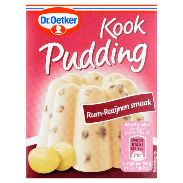 Dr. Oetker kookpudding rum rozijnen - PLUS