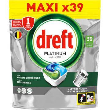 Dreft Platinum All In One Vaatwastabletten