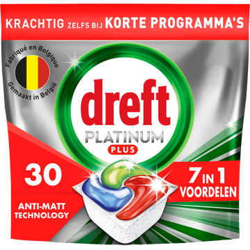 Dreft Platinum Plus Vaatwastabletten Anti-dofheidstechnologie - JUMBO