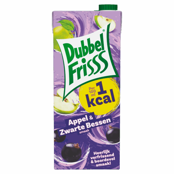 Dubbelfrisss 1kcal Appel & zwarte bes - PLUS