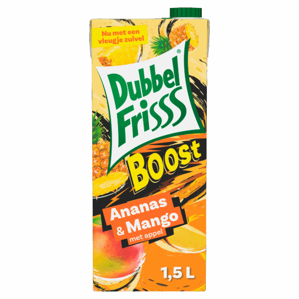 Dubbelfrisss Boost ananas & mango - PLUS