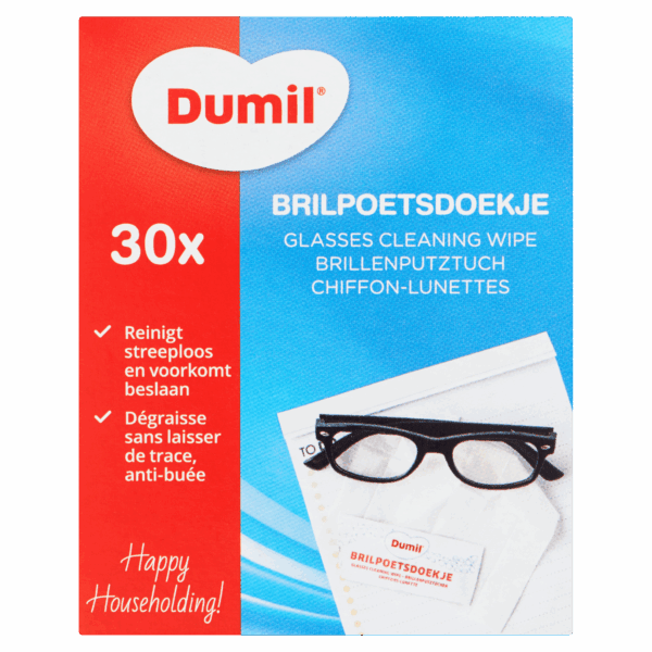 Dumil Vochtige brilpoetsdoekjes - PLUS