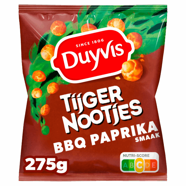 Duyvis Tijgernootjes BBQ Paprika - PLUS