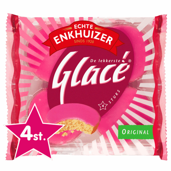 Echte Enkhuizer Glacé roze koeken - PLUS