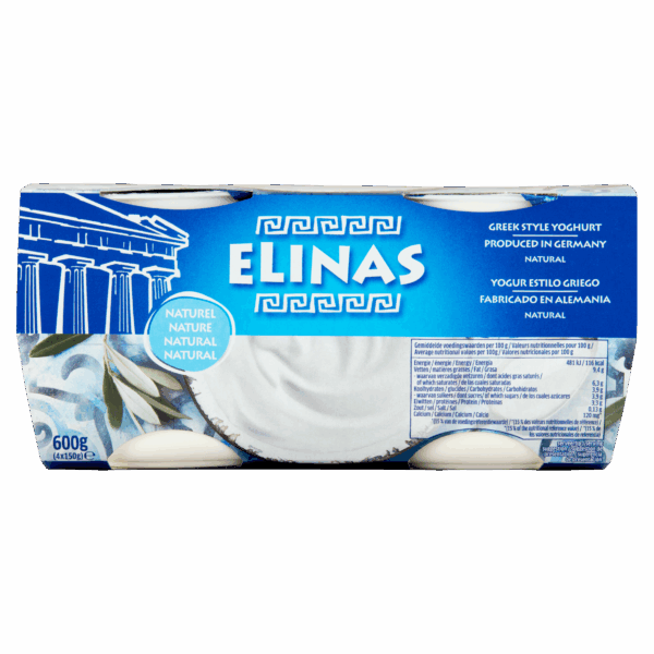 Elinas Griekse stijl yoghurt naturel 4-pack - PLUS