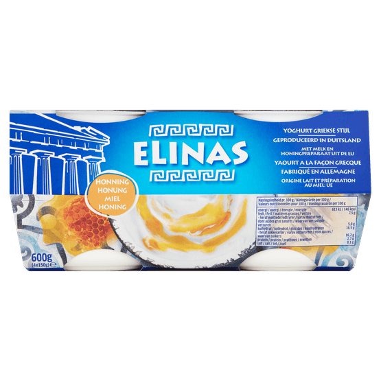 Elinas Yoghurt griekse stijl honing - Dirk