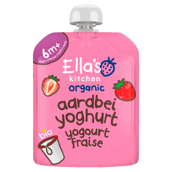 Ella's Kitchen 6+ Aardbei yoghurt Griekse stijl - PLUS