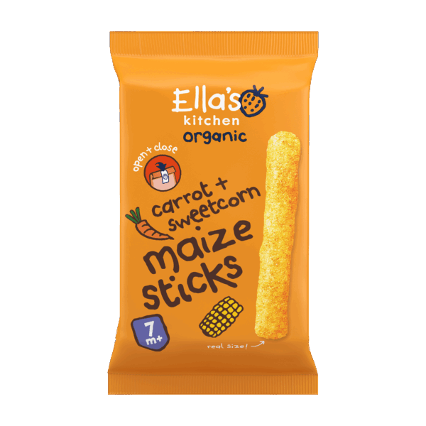 Ella's Kitchen 7+ Maize sticks Carrot Sweetcorn - PLUS