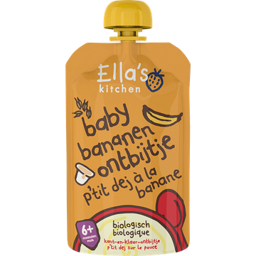 Ella's Kitchen Baby bananen ontbijtje 6+ biologisch - JUMBO