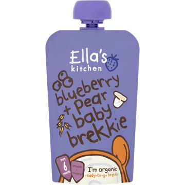 Ella's Kitchen Blueberry + Pear Baby Brekkie 6+ Months - JUMBO