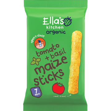 Ella's Kitchen Maize Sticks tomaat + basilicum 7+ biologisch - JUMBO