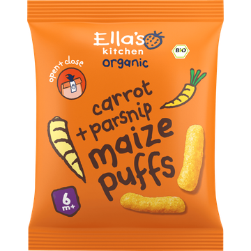 Ella's Kitchen Maize puffs wortel + pastinaak 6+ biologisch - JUMBO
