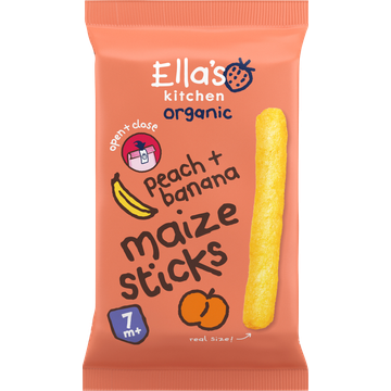 Ella's Kitchen Maize sticks perzik + banaan 7+ biologisch - JUMBO