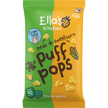 Ella's Kitchen Peas + Sweetcorn Puff Pops - JUMBO