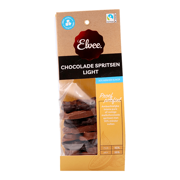 Elvee Chocolade spritsen minder suiker - PLUS