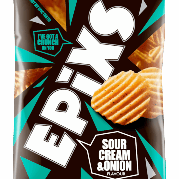 Epixs Ribbelchips sour cream & onion - PLUS