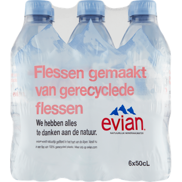 Evian Natuurlijk Mineraalwater - Fles 6 x 500ML - JUMBO