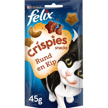 FELIX® Crispies met Rund- & Kipsmaak - Kattensnacks - JUMBO