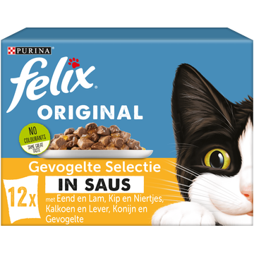 FELIX® Original Gevogelte Selectie in Saus Kattenvoer - JUMBO