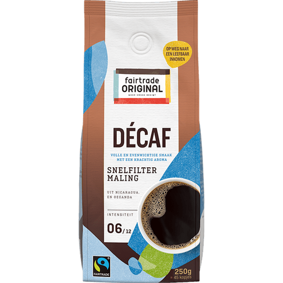 Fairtrade Filterkoffie decafe cafeinevrij - Dirk