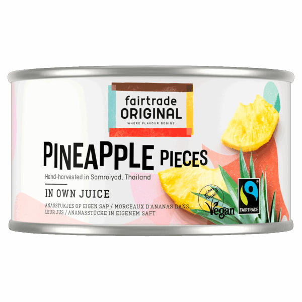Fairtrade Original Ananas stukjes op sap Fairtrade - PLUS