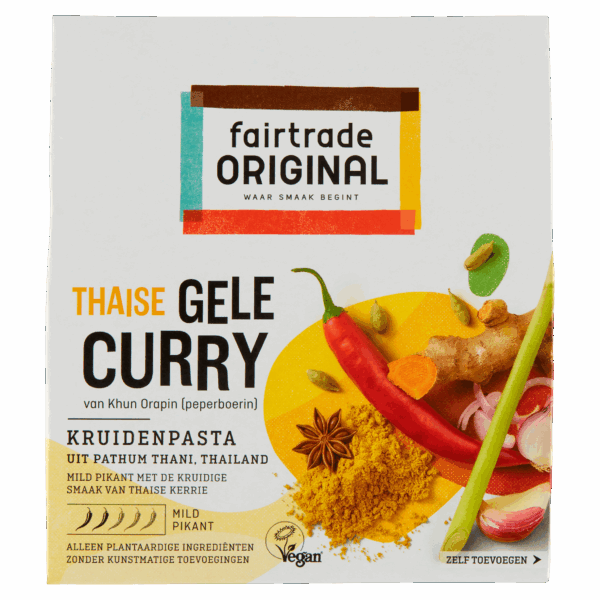Fairtrade Original Gele curry kruidenpasta Fairtrade - PLUS