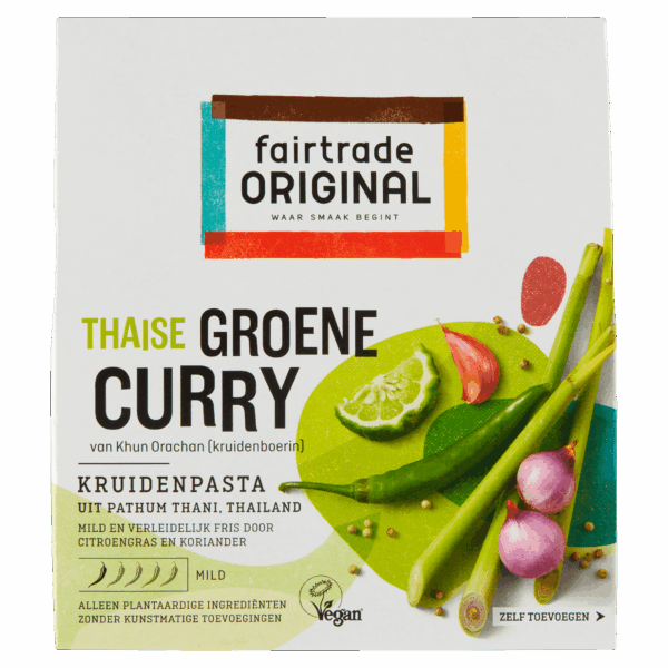 Fairtrade Original Groene Curry kruidenpasta Fairtrade - PLUS