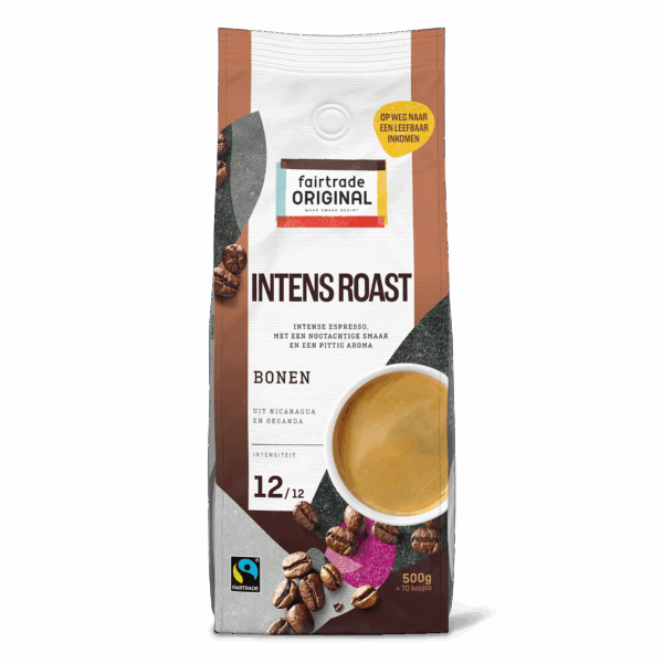 Fairtrade Original Intens roast 12 koffiebonen - PLUS