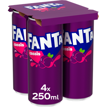 Fanta Cassis 4 x 250 ml - JUMBO