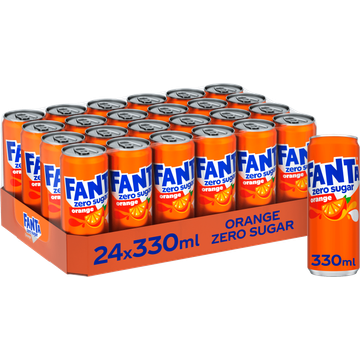 Fanta Orange zero sugar 24 x 330 ml - JUMBO