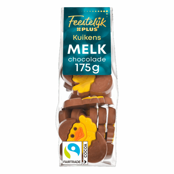 Feestelijk PLUS Chocolade Kuikens Melk Fairtrade - PLUS