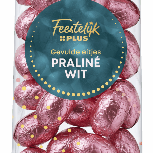 Feestelijk PLUS Paaseitje gevuld wit praline FT - PLUS
