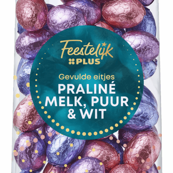 Feestelijk PLUS Paaseitjes praline assorti gevuld FT - PLUS
