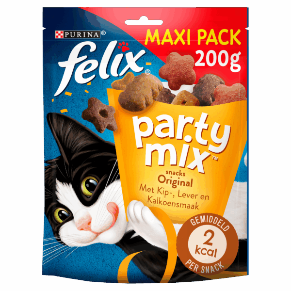 Felix Party Mix Original kattensnacks kip - PLUS
