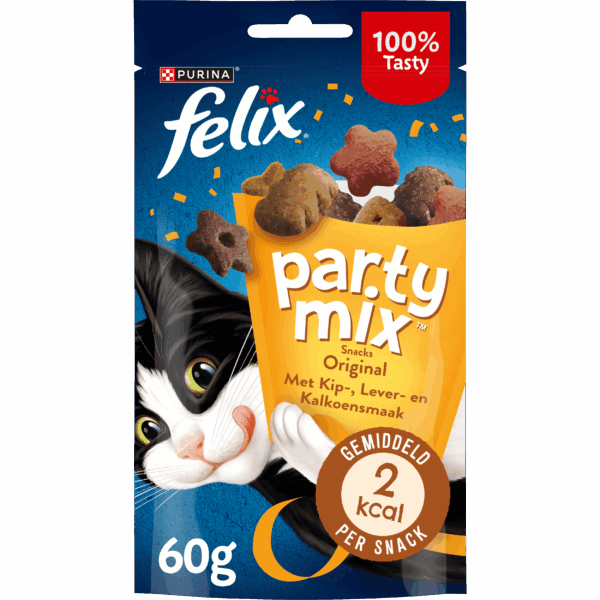 Felix Party Mix Original kattensnacks kip - PLUS