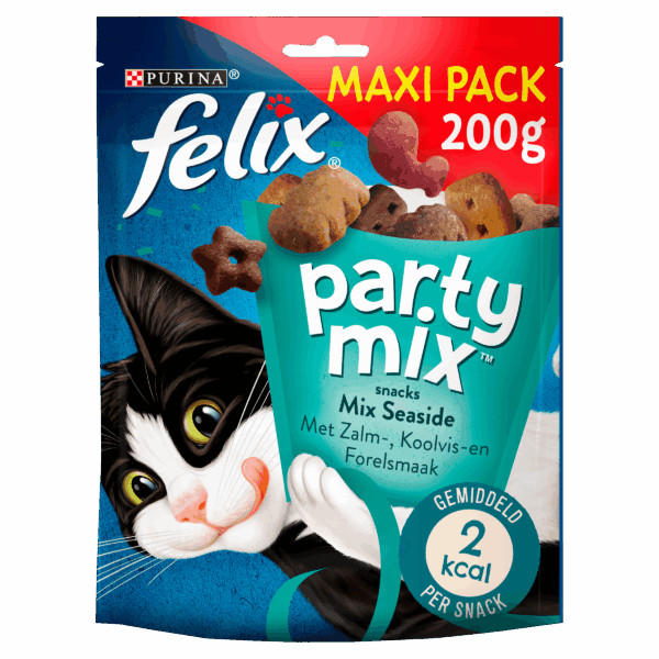 Felix Party Mix Seaside Kattensnacks Zalm - PLUS