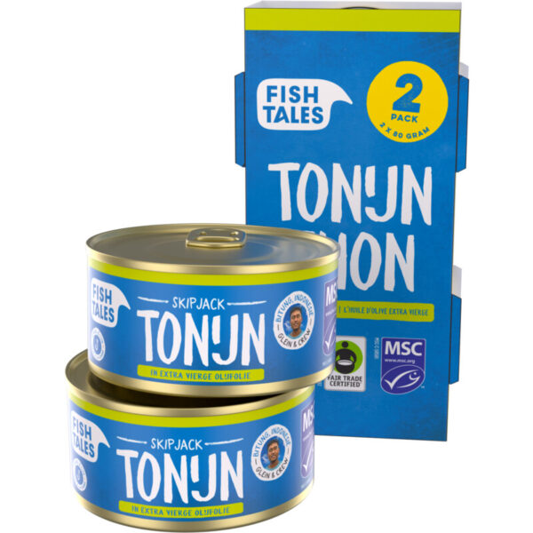 Fish Tales Skipjack Tonijn in Olijfolie 2-Pack - Albert Heijn