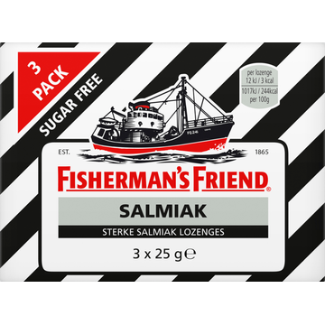 Fisherman's Friend Salmiak Suikervrij 3 Pack - JUMBO