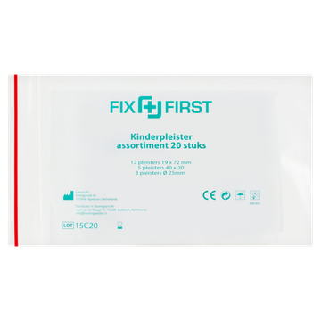 FixFirst Kinderpleister Assortiment 20 Stuks - JUMBO