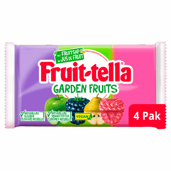 Fruittella Garden fruits vegan 4-pack - PLUS