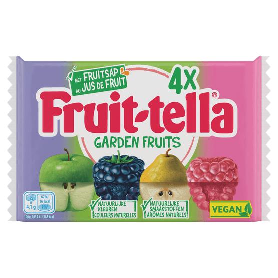 Fruittella Gardenfruits vegan 4 stuks - Dirk